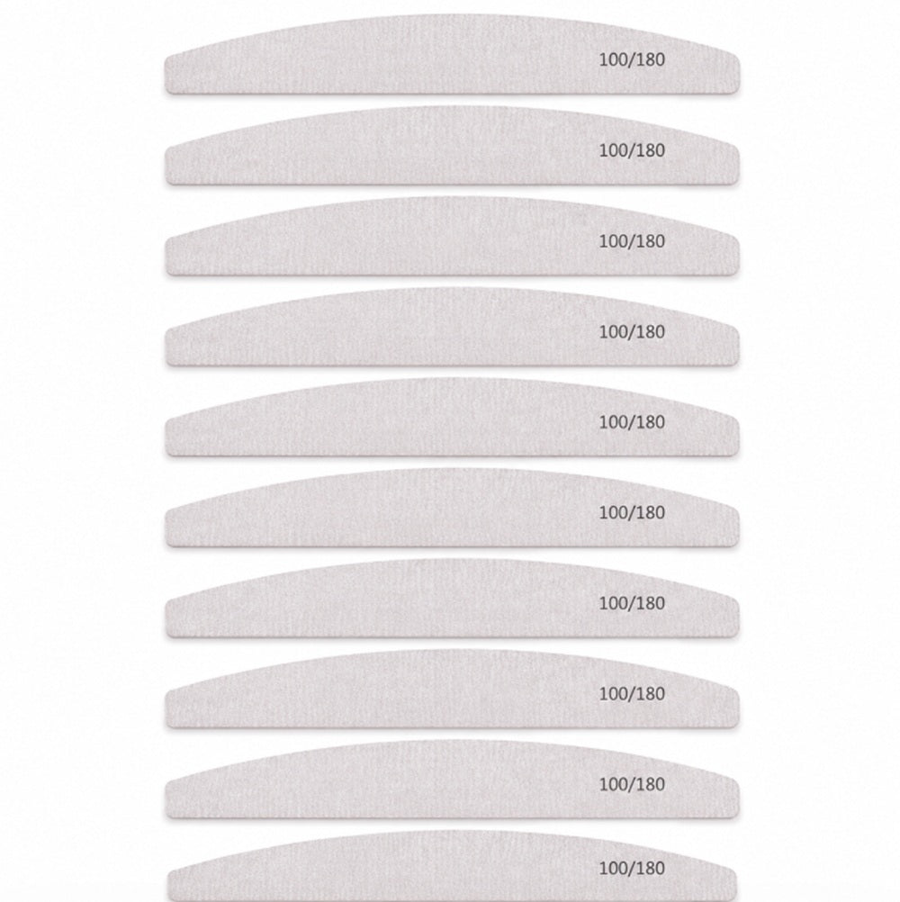 10-Pack Dual-Sided Nail Files, 100/180 Grit | TIKA