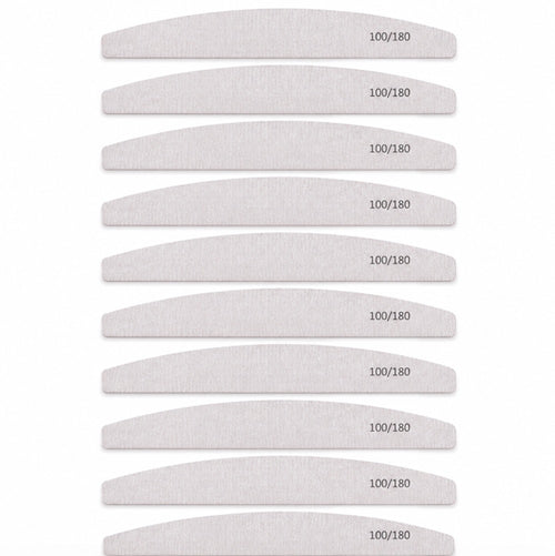 10-Pack Dual-Sided Nail Files, 100/180 Grit | TIKA