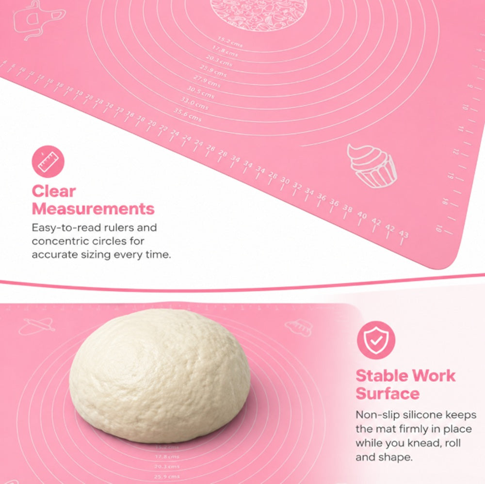 15.7 × 19.7 in Silicone Pastry Rolling Mat | TIKA