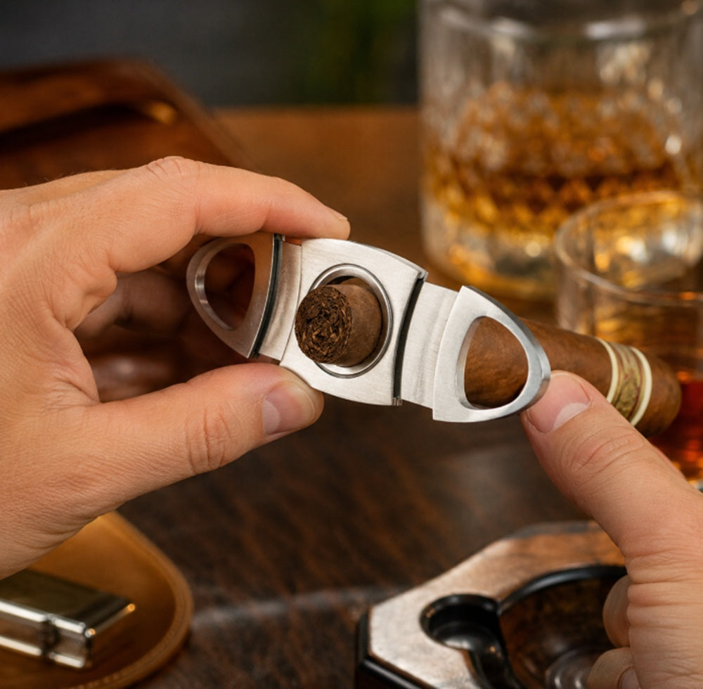 Stainless Steel Double-Blade Cigar Cutter | TIKA