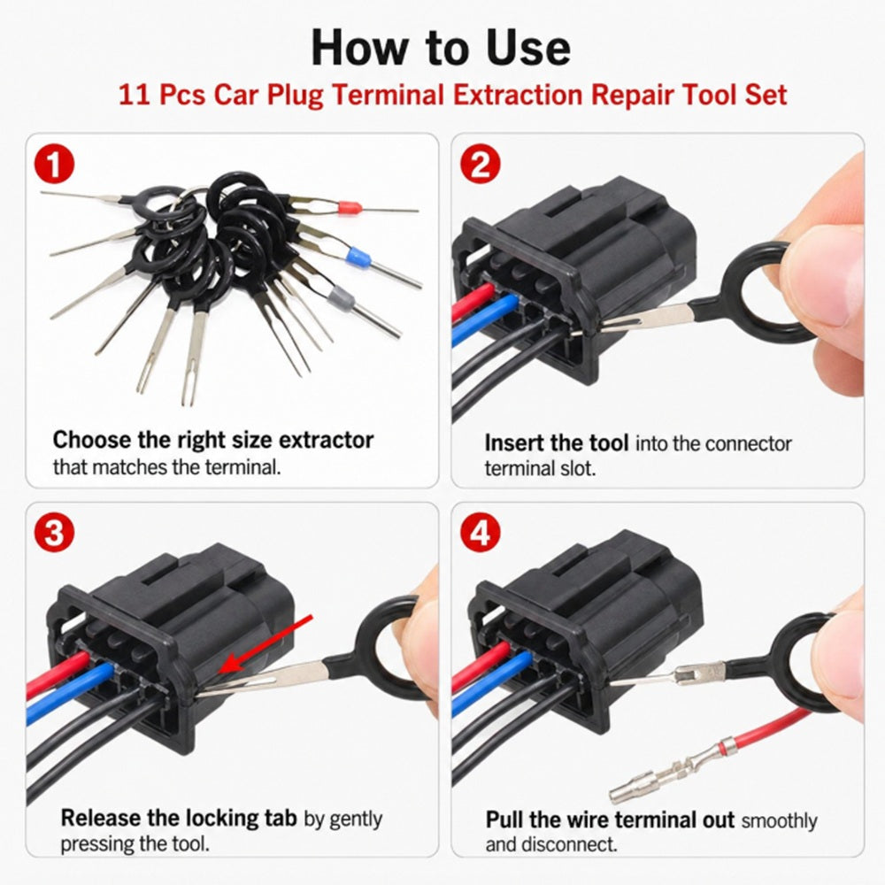 11-Piece Terminal Pin Removal Tool Kit | TIKA
