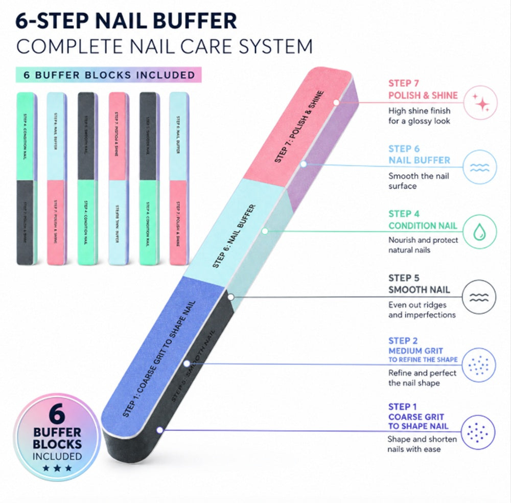 6-Piece Nail File & Buffer Set | TIKA
