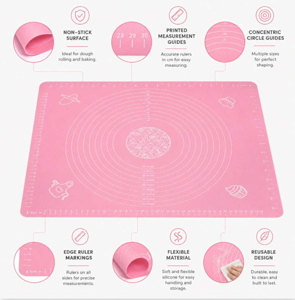 15.7 × 19.7 in Silicone Pastry Rolling Mat | TIKA