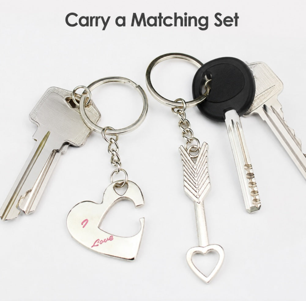 Matching Heart Couple Keychain Set | TIKA