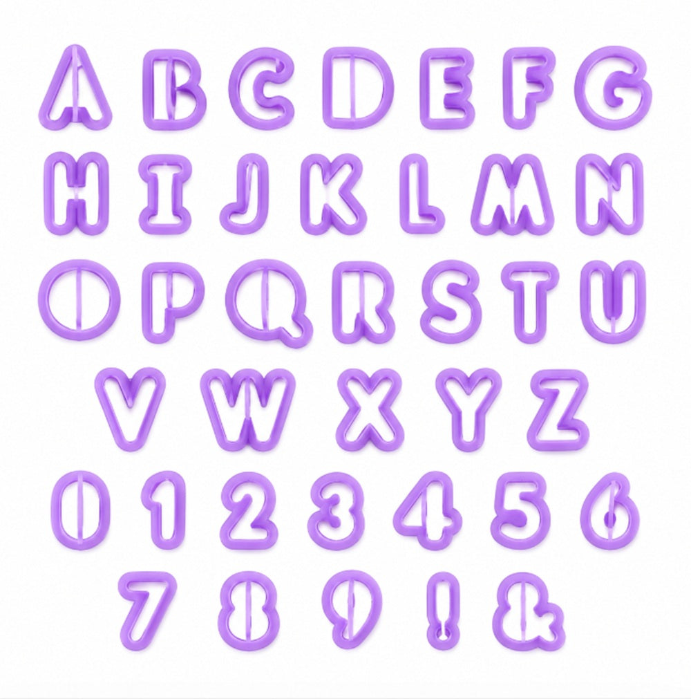 40-Piece Alphabet & Number Fondant Cutter Set | TIKA