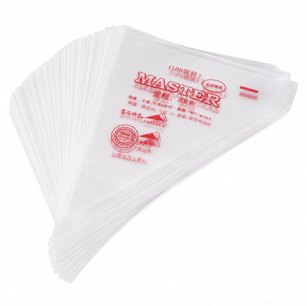 100-Pack Disposable Pastry Piping Bags | TIKA