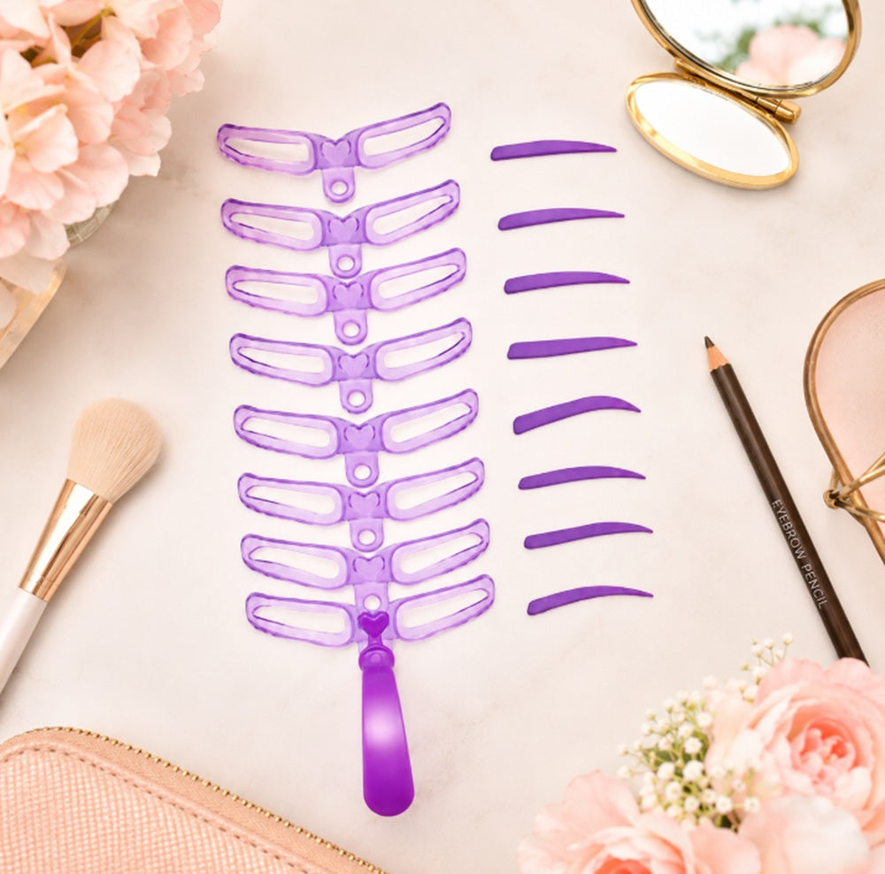 8-Style Reusable Eyebrow Stencil Kit | TIKA
