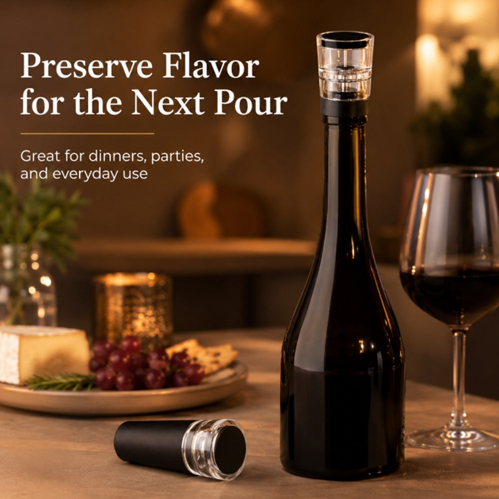 2-Pack Reusable Wine Vacuum Pump Stoppers | TIKA