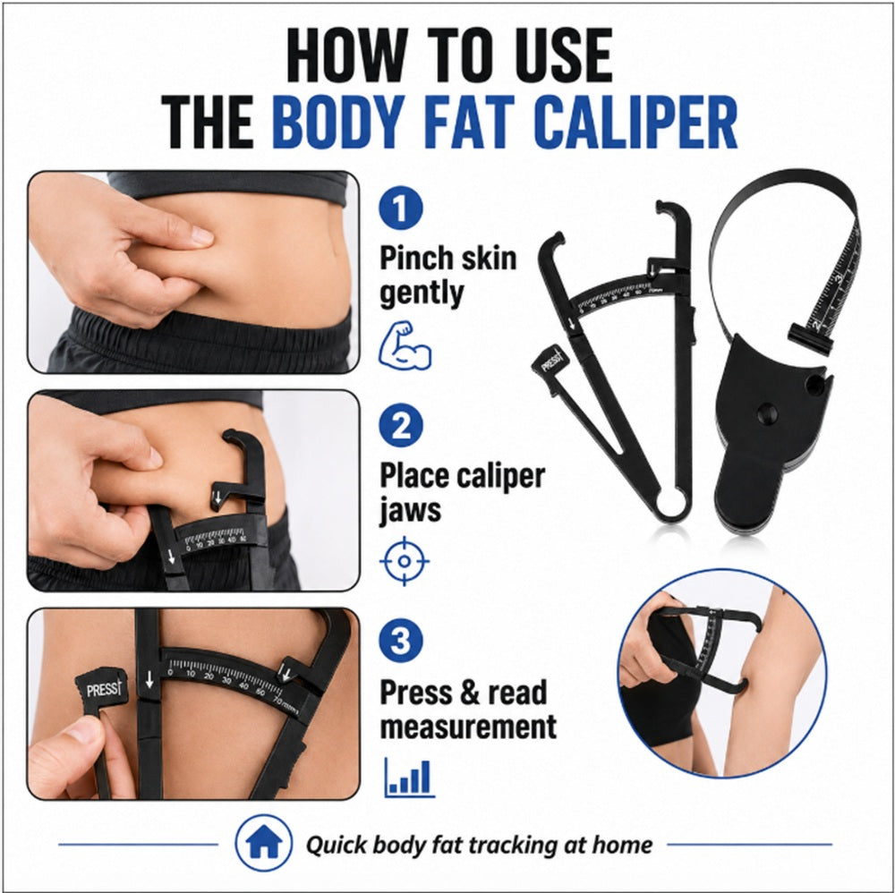 2-Pack Skinfold Caliper & Body Measuring Tape Set | TIKA