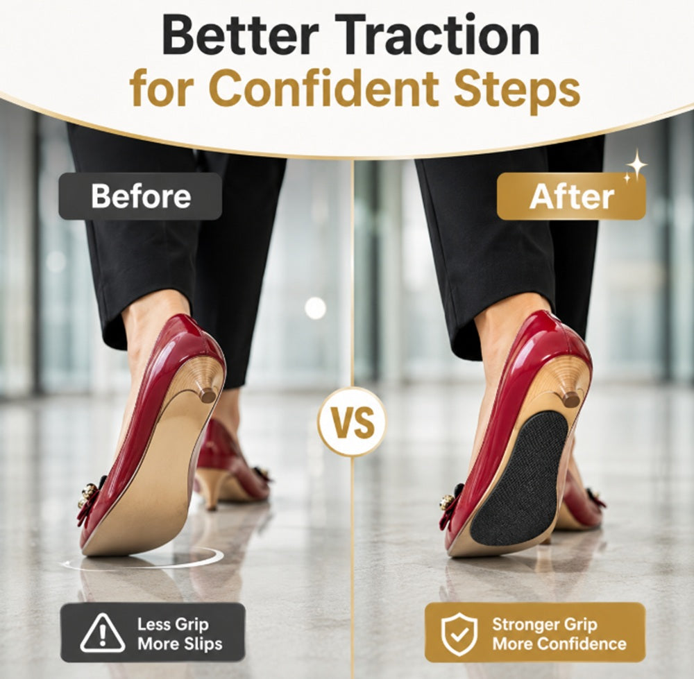 10-Pair Self-Adhesive Non-Slip Shoe Sole Pads | TIKA