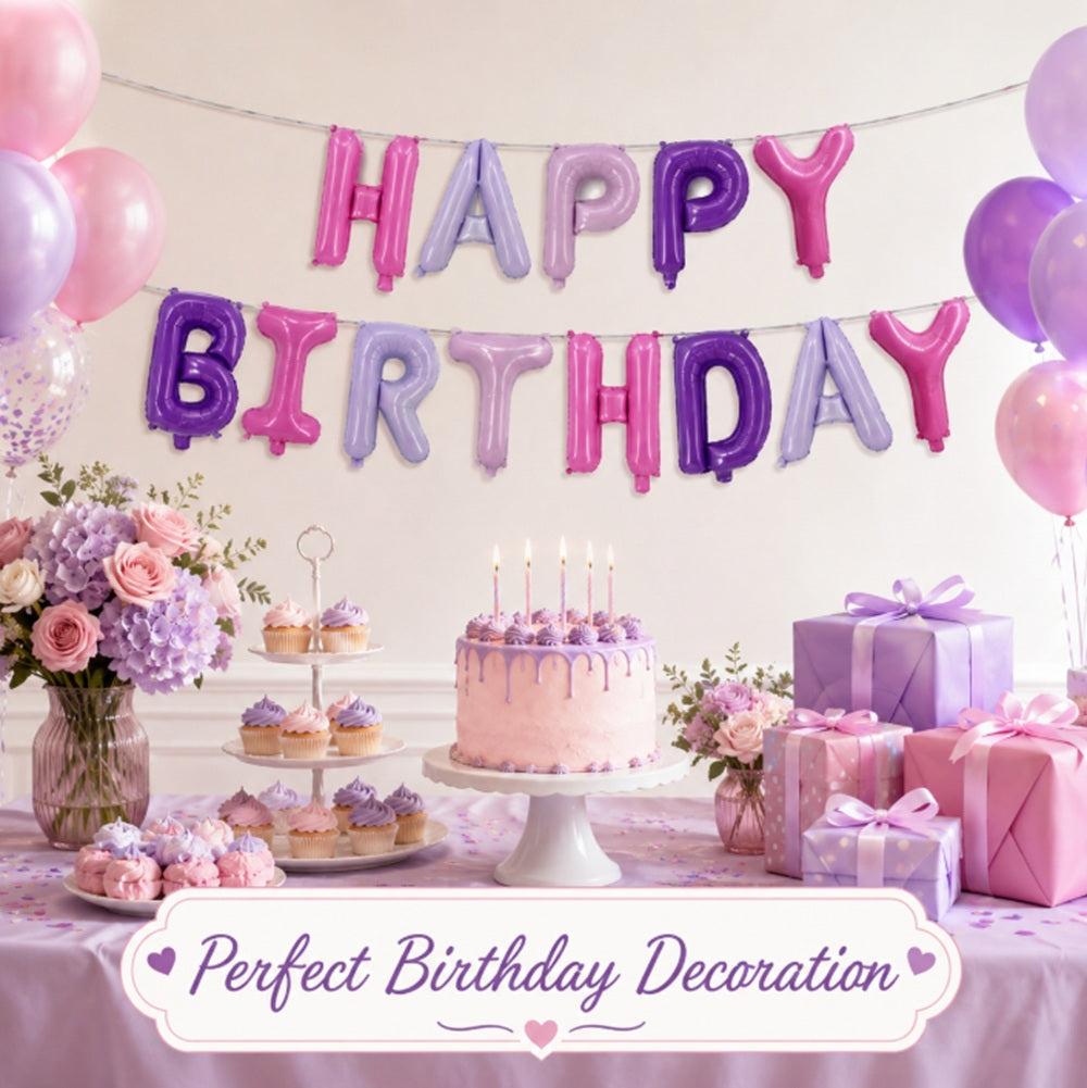 16-Inch Birthday Letter Balloon Banner | TIKA