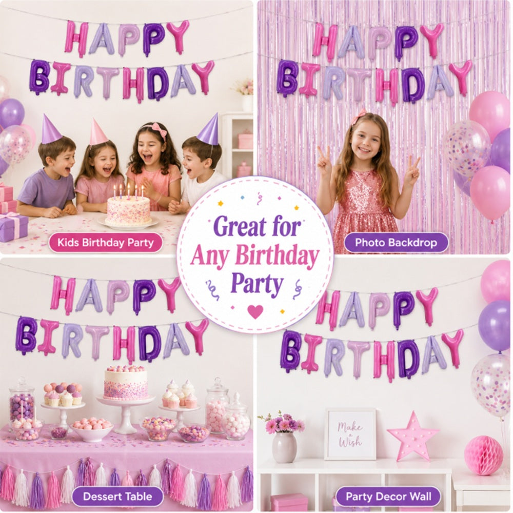 16-Inch Birthday Letter Balloon Banner | TIKA