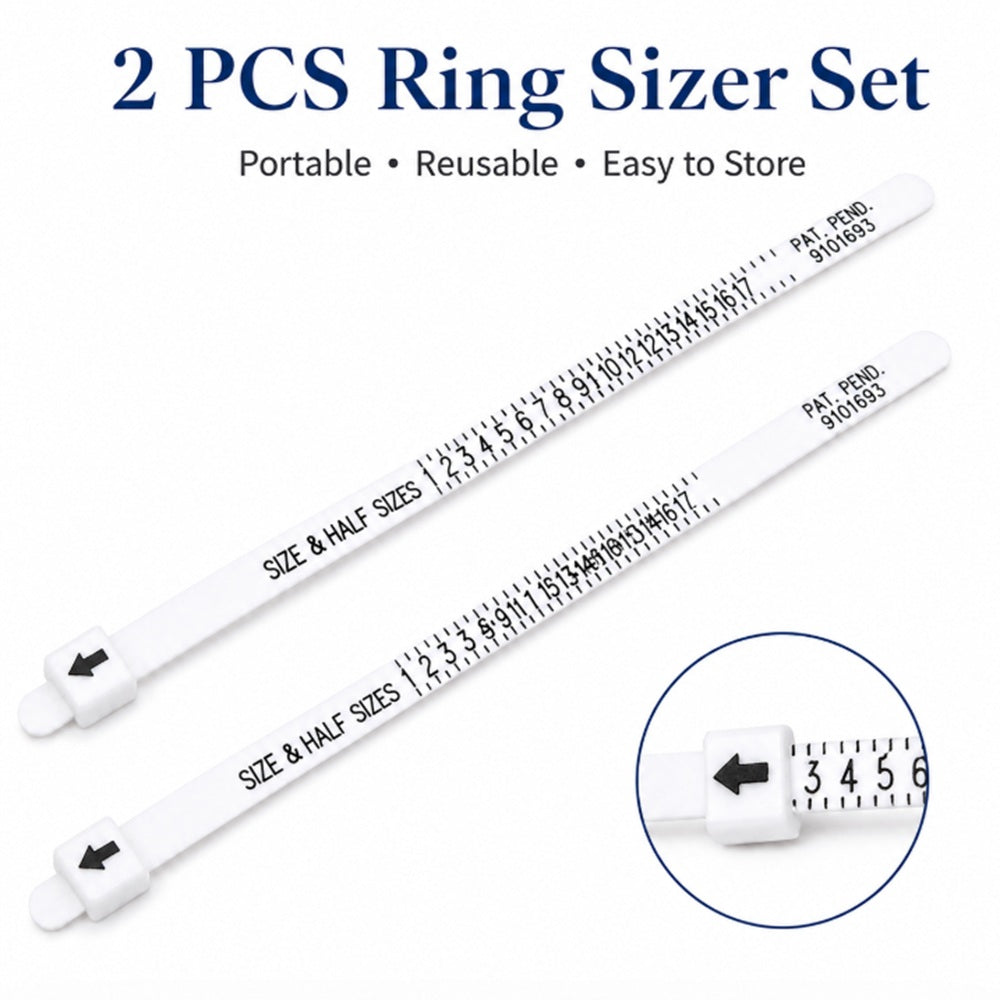 2-Piece Ring Sizer Gauge & Mandrel Measuring Set | TIKA