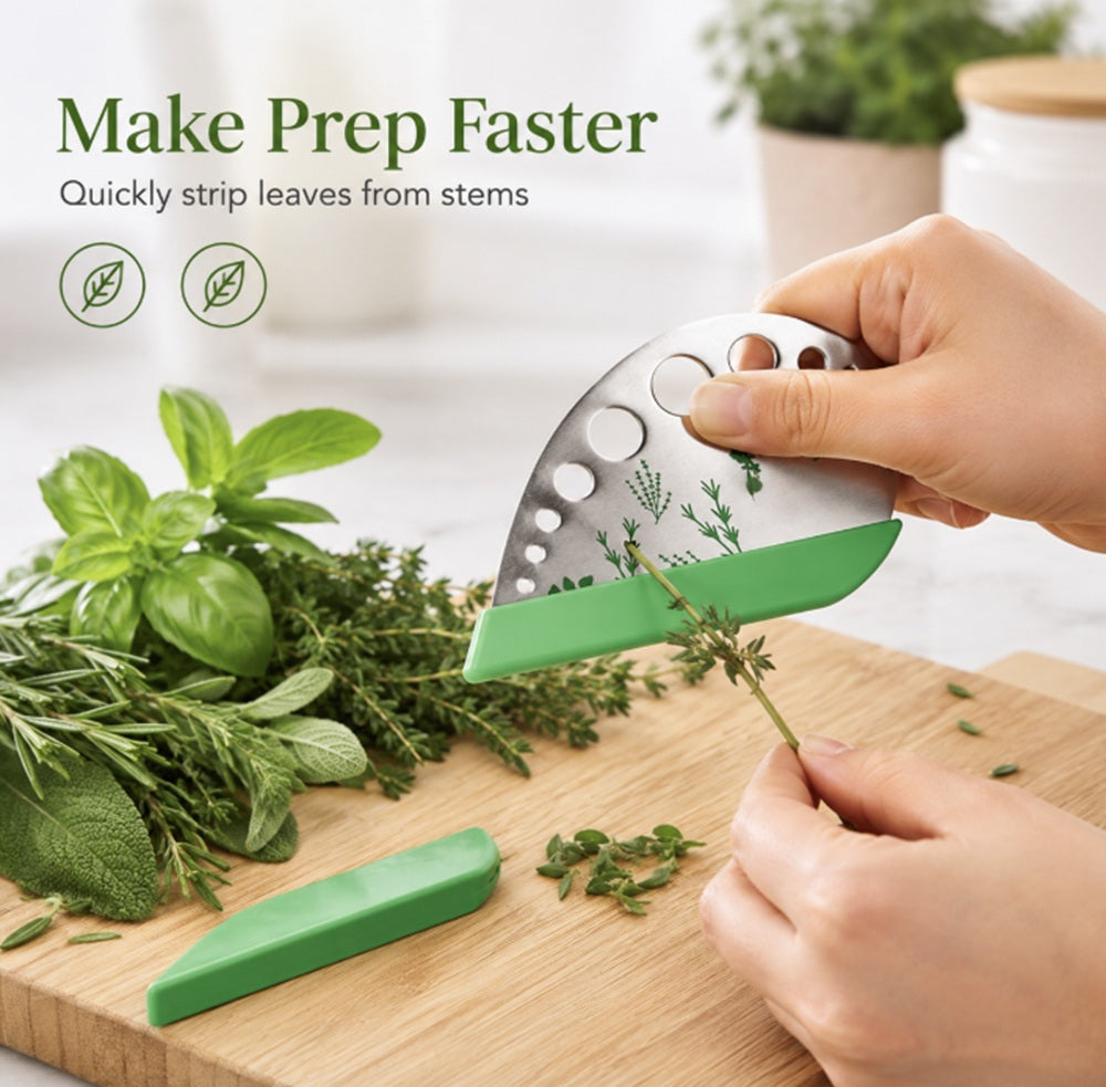 9-Hole Stainless Steel Herb & Kale Stem Stripper | TIKA