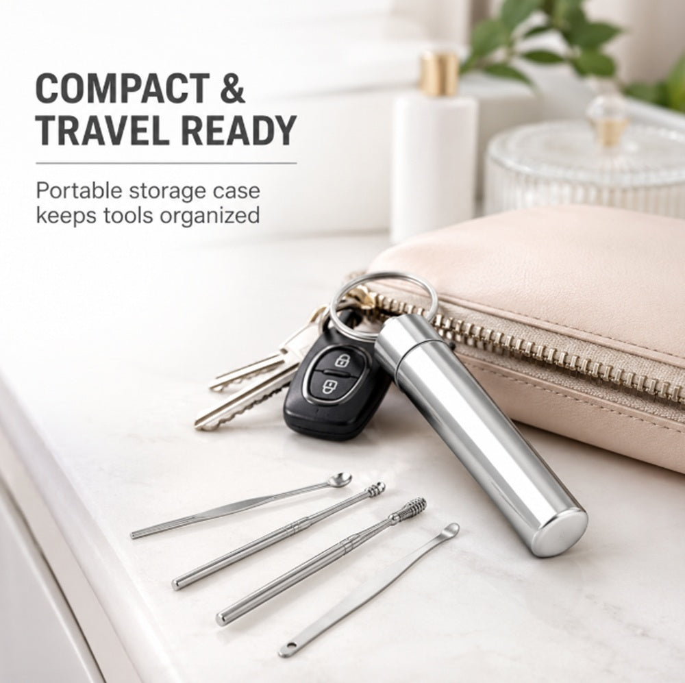 6-Piece Ear Cleaning Spoon & Pick Tool Set | TIKA
