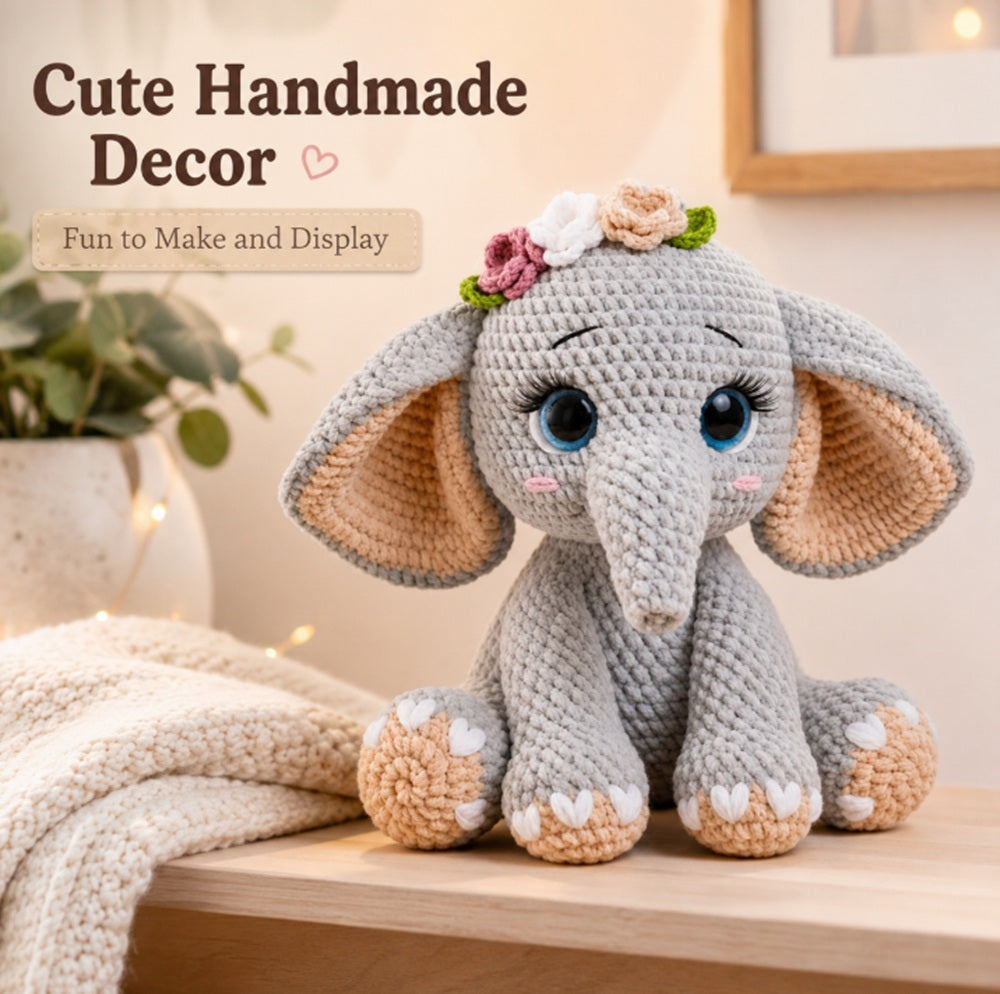 Elephant Crochet Kit for Beginners & Adults | TIKA