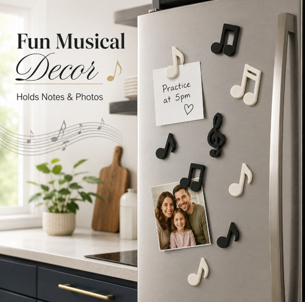 12-Pack Musical Note Fridge Magnets | TIKA