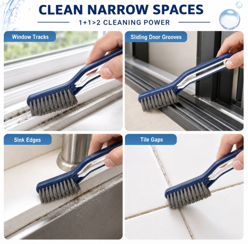 2-in-1 Floor Seam & Grout Crevice Cleaning Brush | TIKA