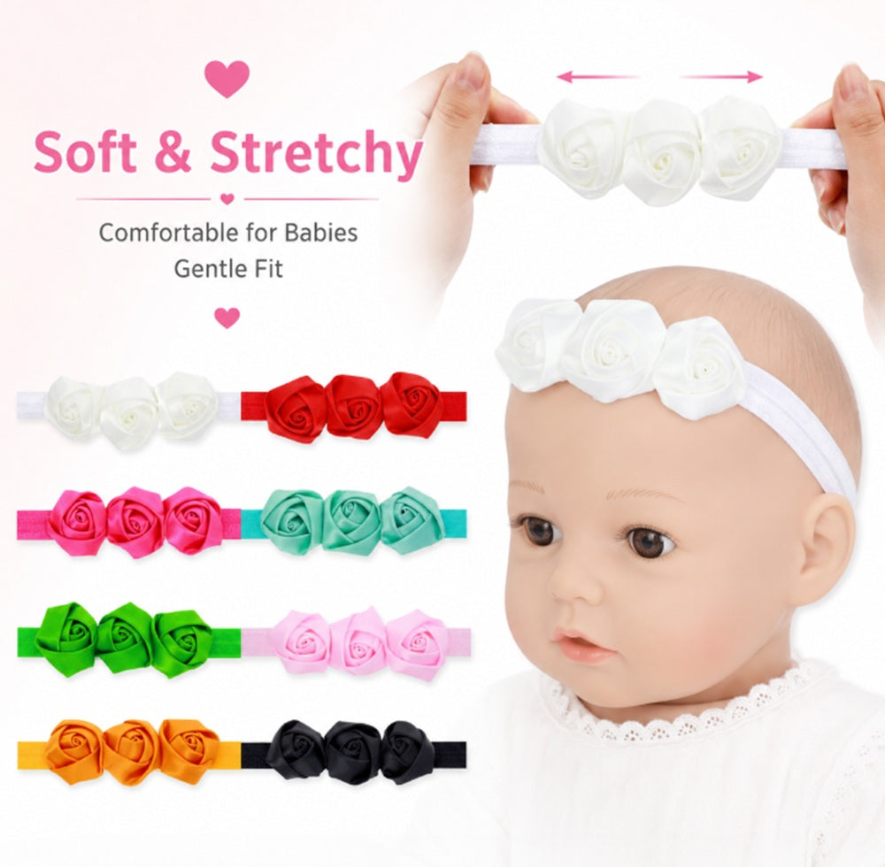 8-Piece Baby Girl Bow Headband Set | TIKA