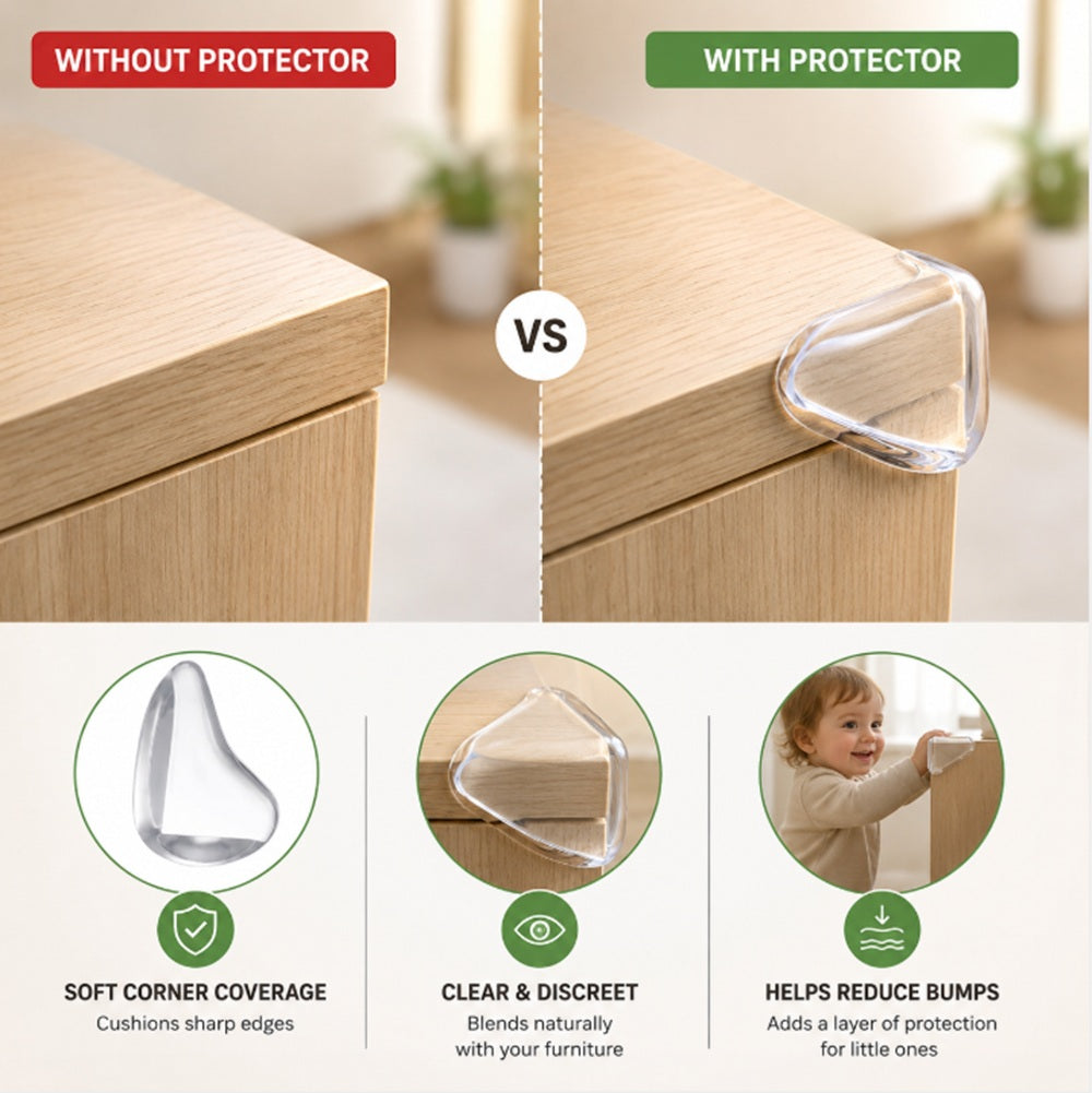12-Pack Soft Silicone Table Corner Protectors | TIKA