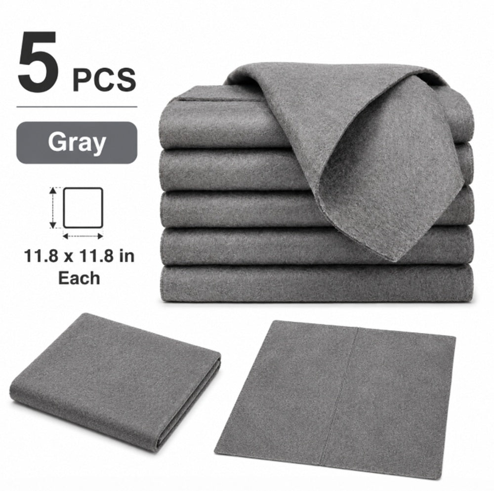 5-Pack Thick Microfiber Cleaning Cloths | TIKA