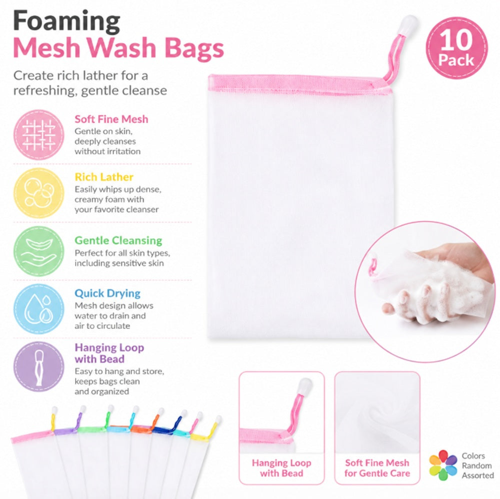10-Pack Mesh Soap Saver Bags | TIKA