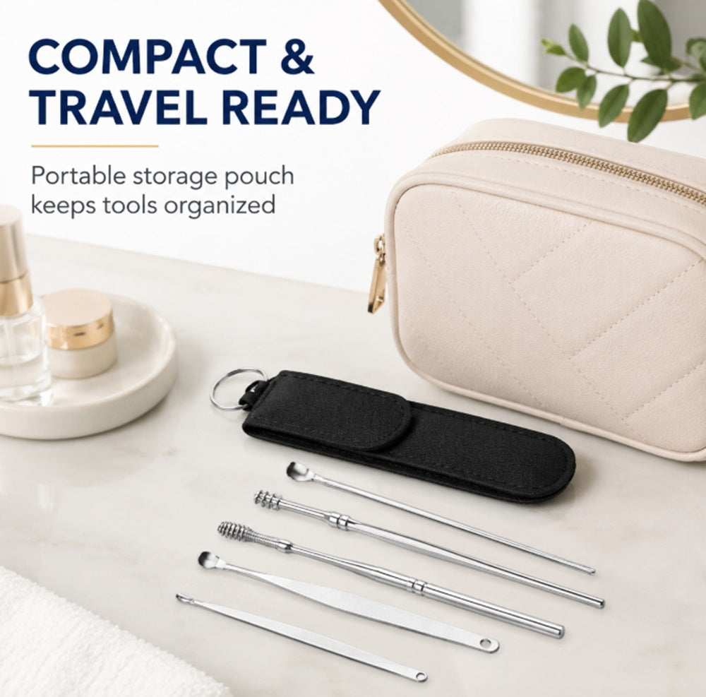 6-Piece Reusable Ear Cleaning Tool Set | TIKA
