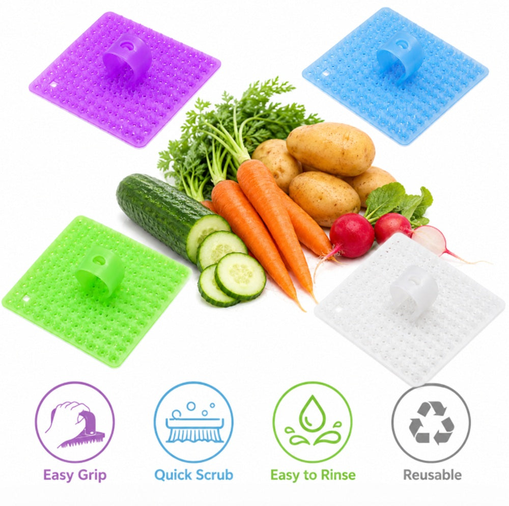 4-Pack Fruit & Vegetable Cleaning Brush Set | TIKA