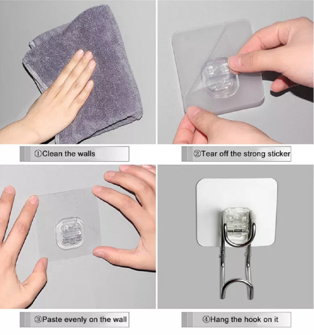 4-Pack Multifunction Bathroom Wall Hooks | TIKA