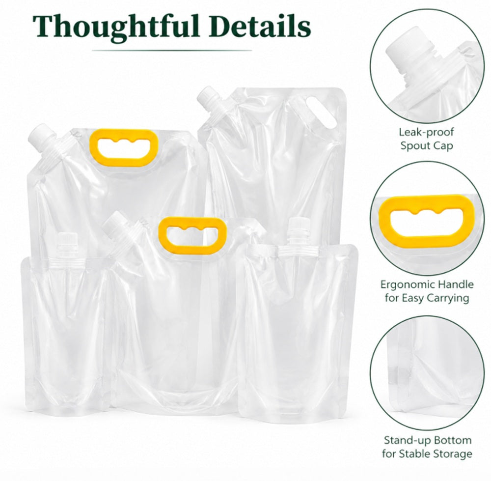 5-Pack Reusable Stand-Up Grain Storage Bags | TIKA