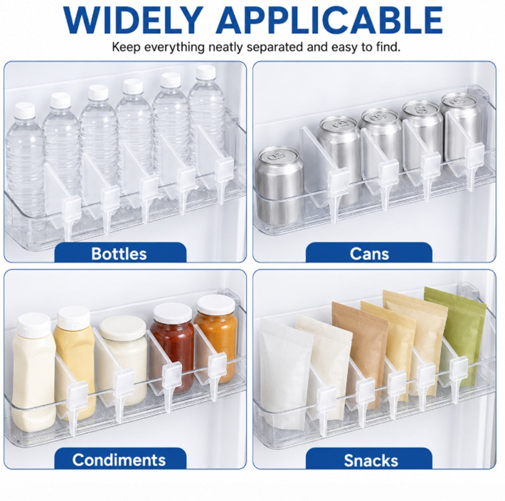 8-Piece Refrigerator Shelf Divider Organizer Set | TIKA