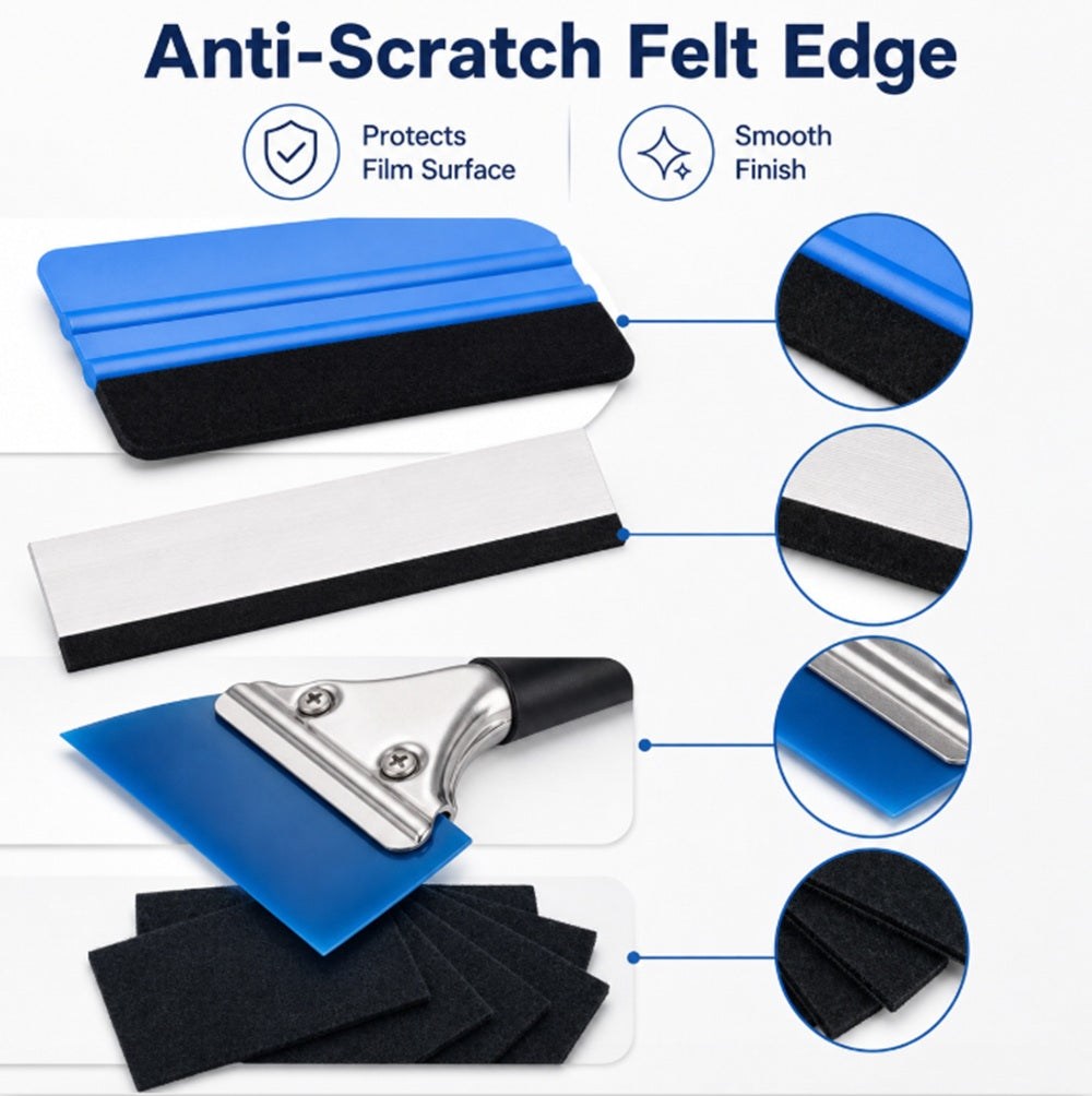 Window Tint Tool Kit with Squeegee & Scraper | TIKA