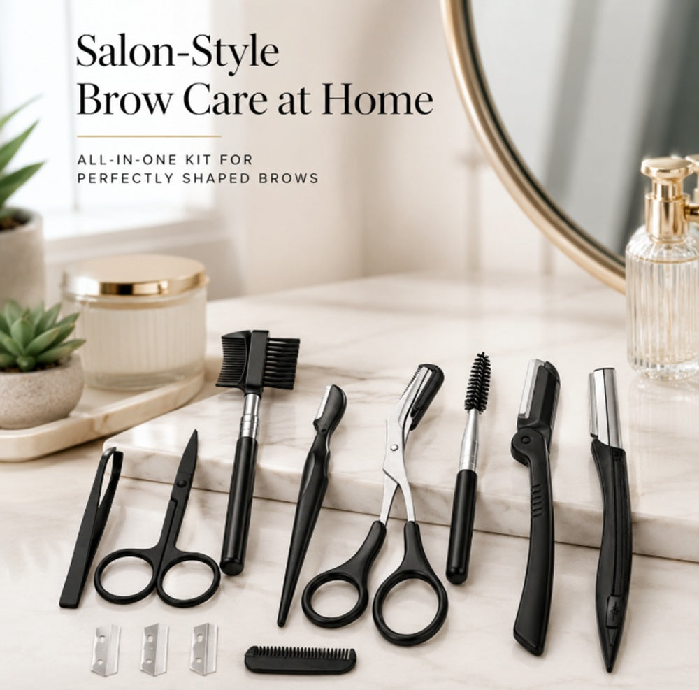 12-Piece Eyebrow & Facial Hair Grooming Kit | TIKA