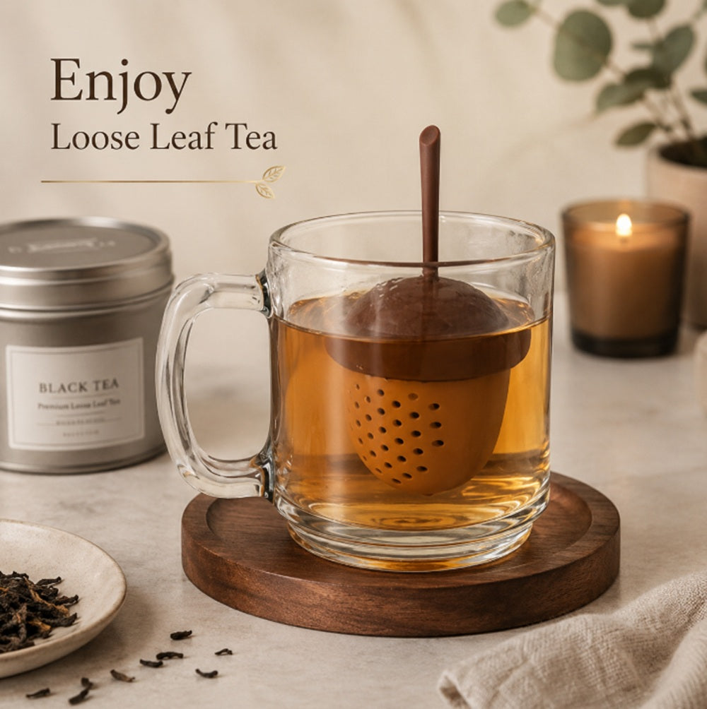 Pine Cone Silicone Tea Infuser with Long Handle for Loose-Leaf Tea | TIKA