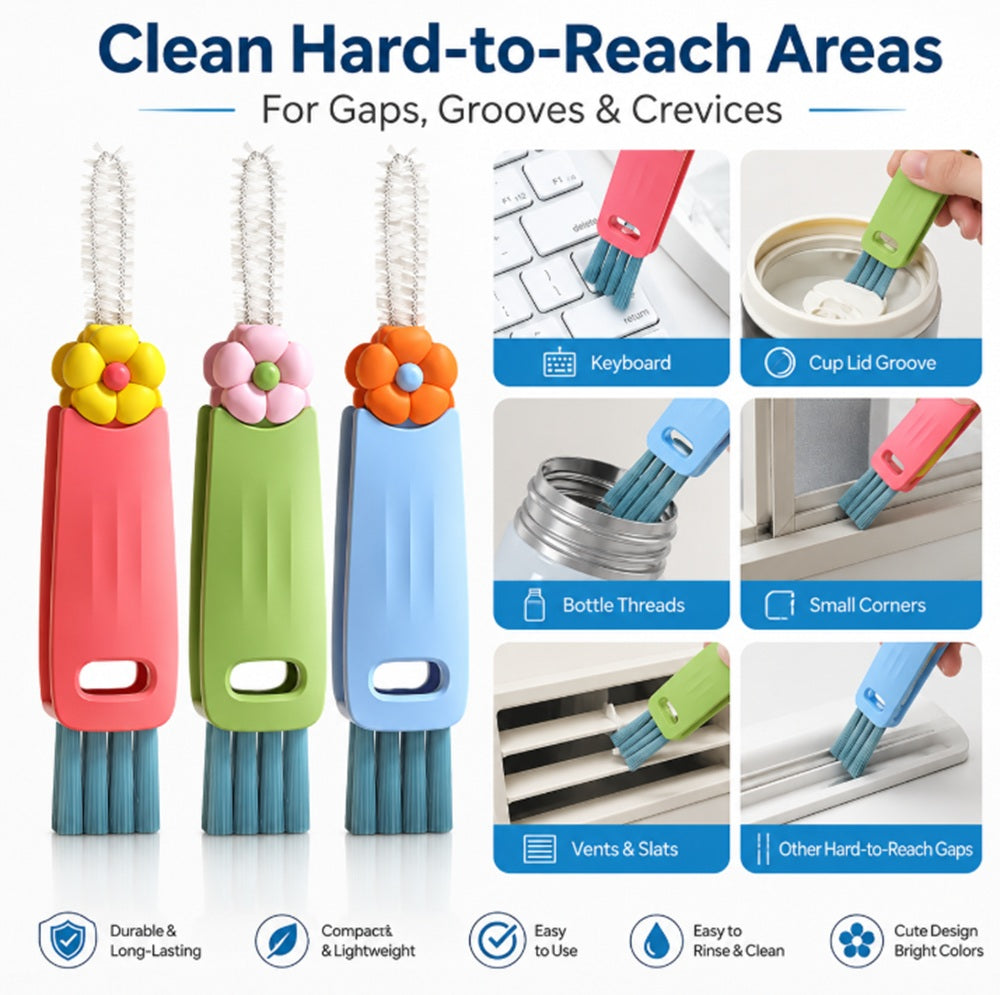3-Pack 3-in-1 Bottle and Cup Cleaning Brushes | TIKA