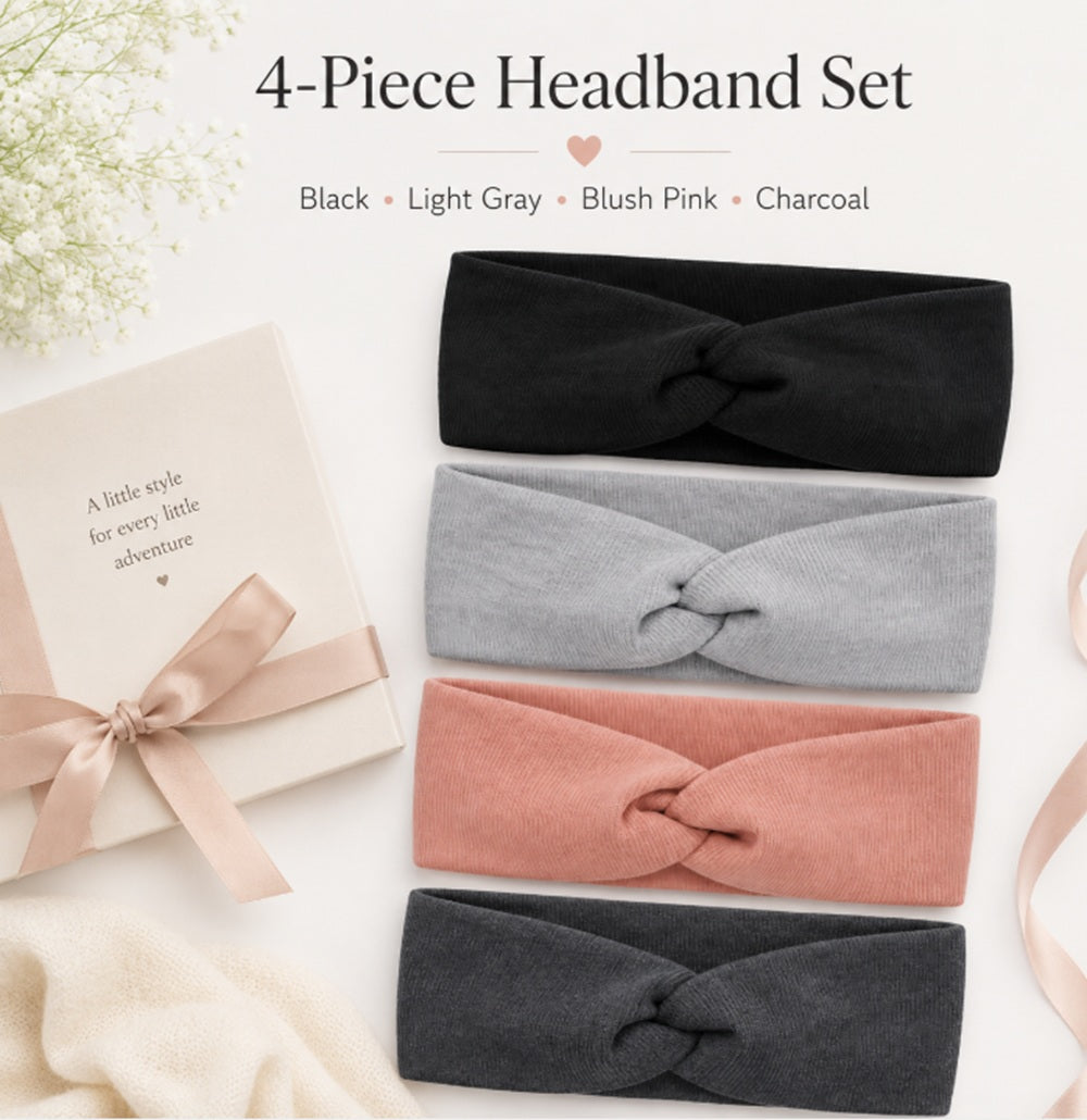 4-Pack Baby Girl Lace Bow Headbands | TIKA