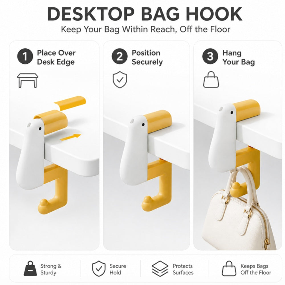 3-Pack Foldable Bird Purse Hooks | TIKA