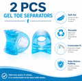 1-Pair Reusable Silicone Gel Big Toe Spacers | TIKA