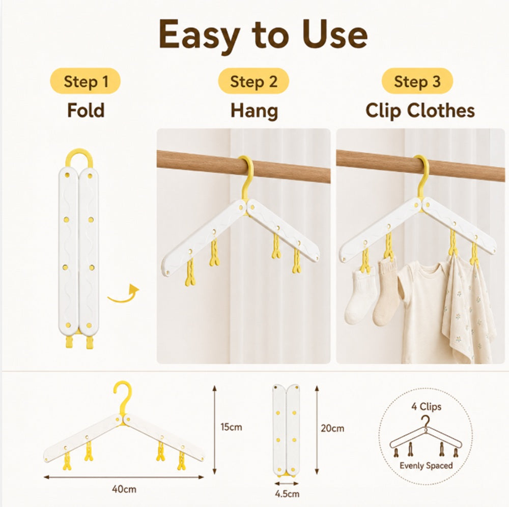 3-Pack Foldable Travel Clothes Hangers | TIKA
