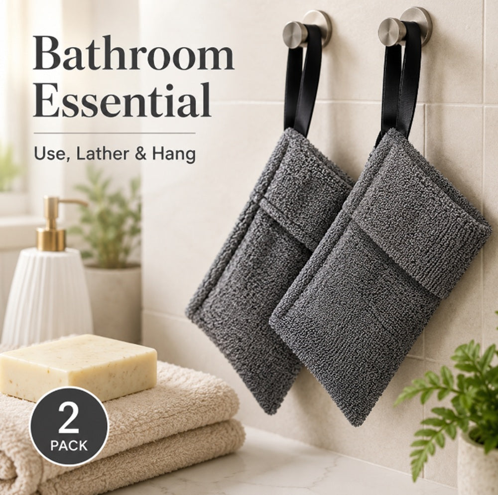 2-Pack Exfoliating Soap Saver Pouches | TIKA