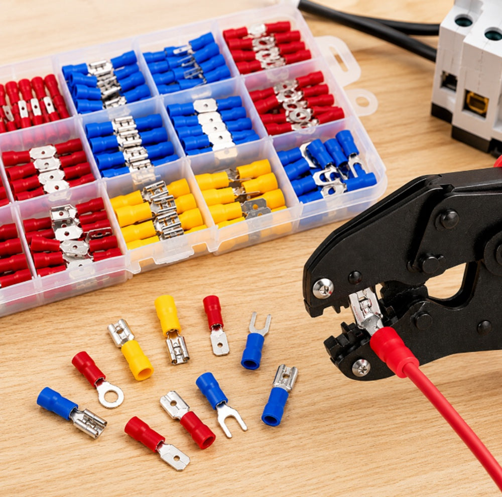 280-Piece Insulated Spade Crimp Terminal Kit | TIKA