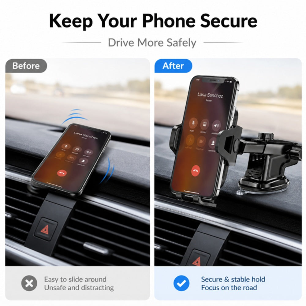 3-in-1 Adjustable Car Phone Mount | TIKA