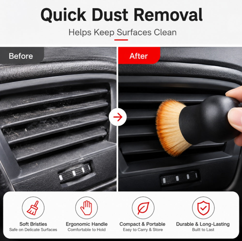 Soft Bristle Car Interior Detailing Brush | TIKA