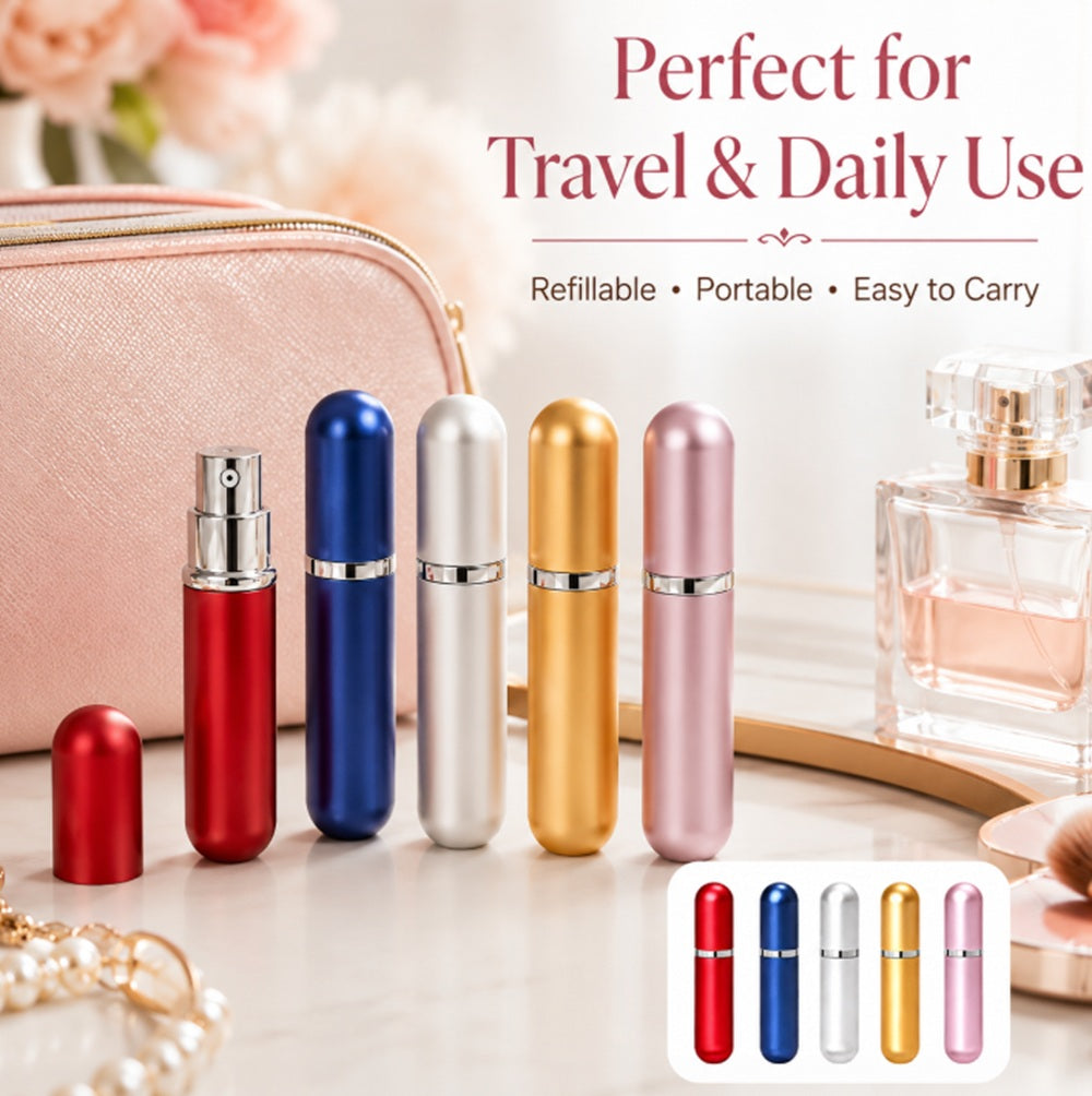 5-Pack 10ml Refillable Travel Perfume Atomizers | TIKA