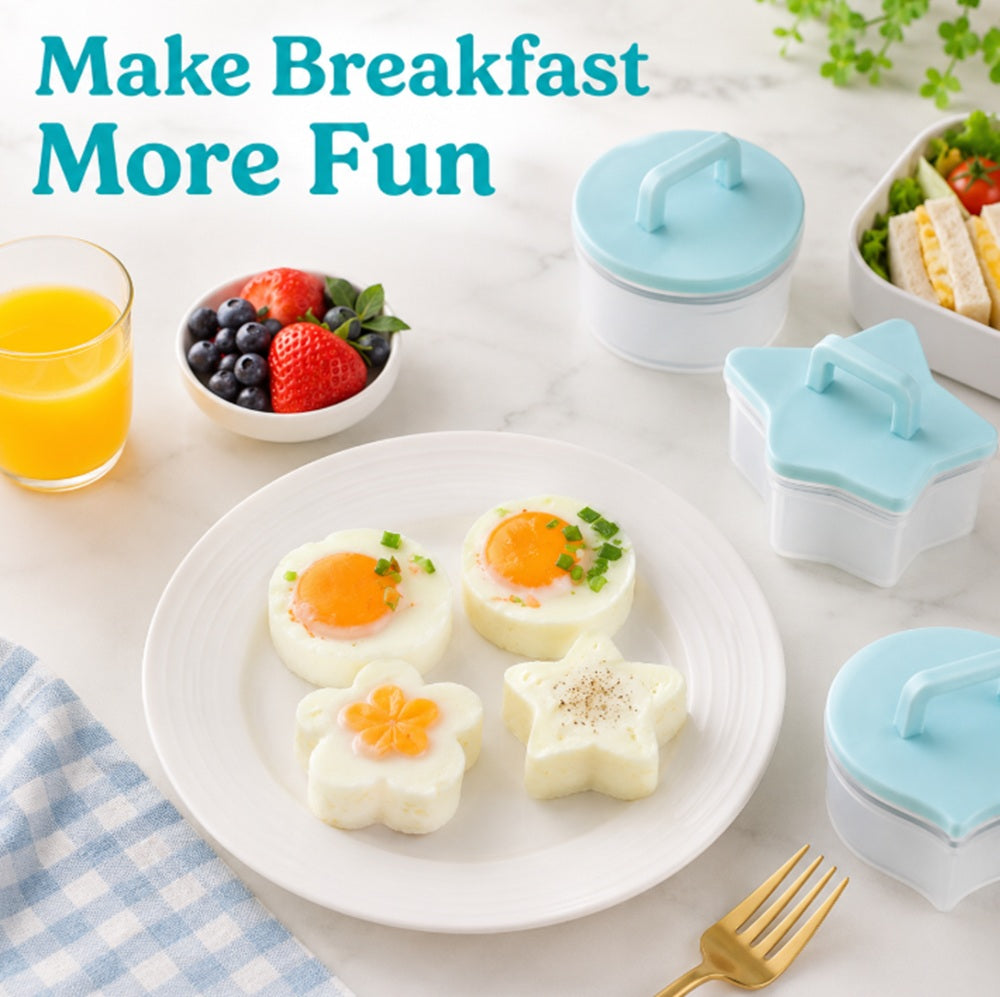 4-Pack Cartoon Egg Steamer Molds for Breakfast & Bento | TIKA