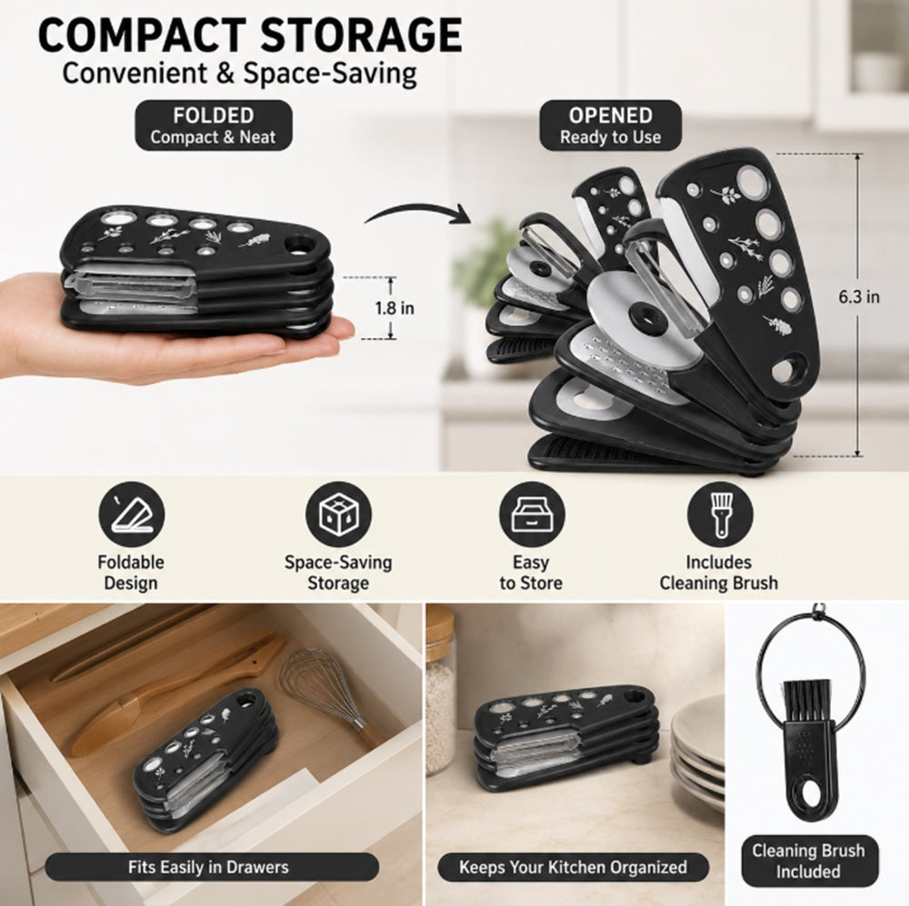 6-Piece Kitchen Gadget Set with Peeler, Grater & Bottle Opener | TIKA