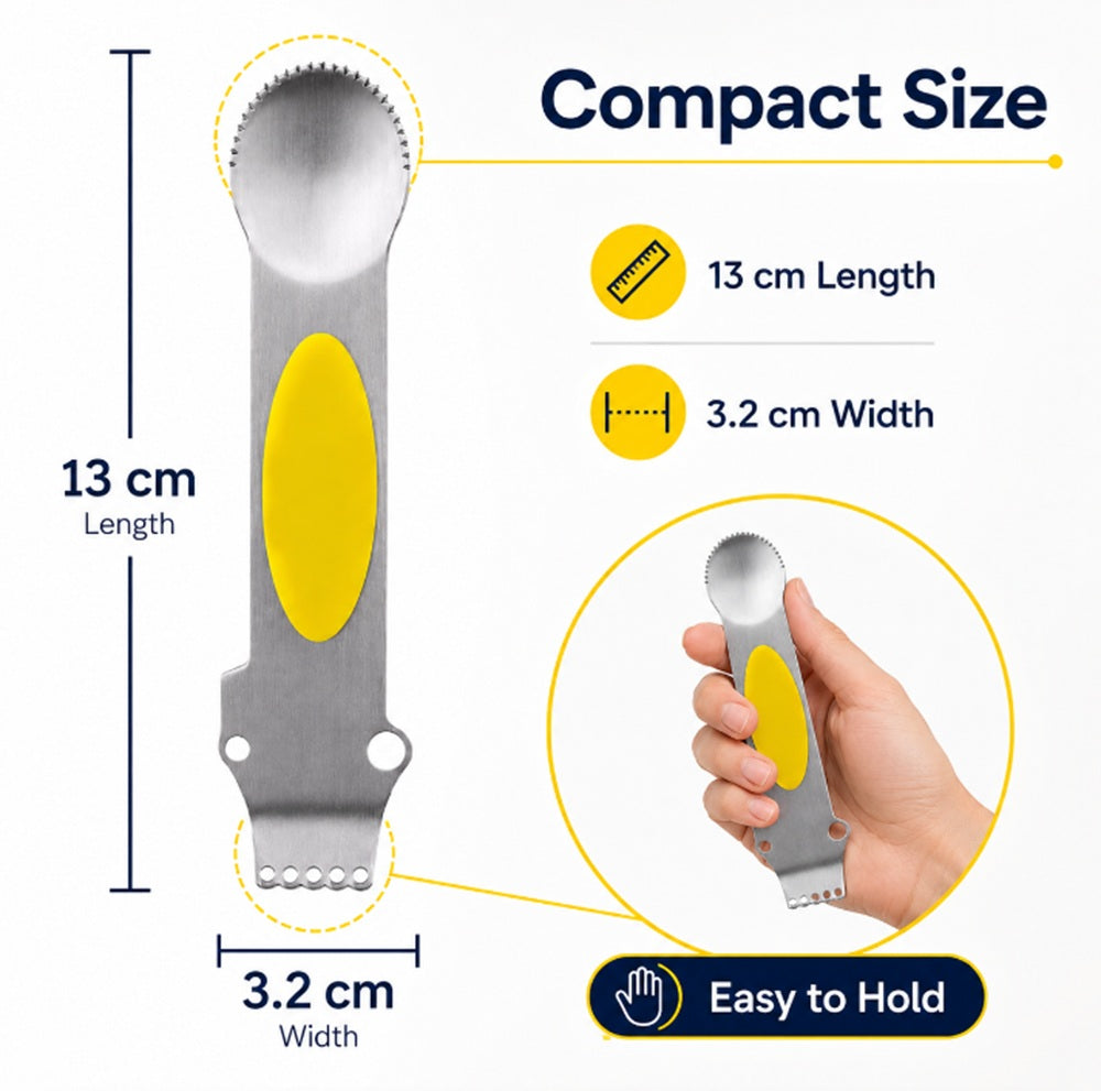 3-in-1 Stainless Steel Lemon Zester, Grater & Citrus Peeler | TIKA