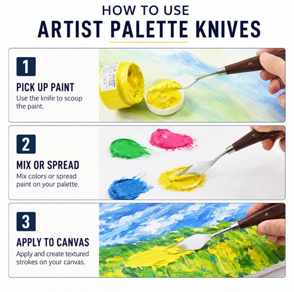 5-Piece Stainless Steel Painting Palette Knife Set | TIKA