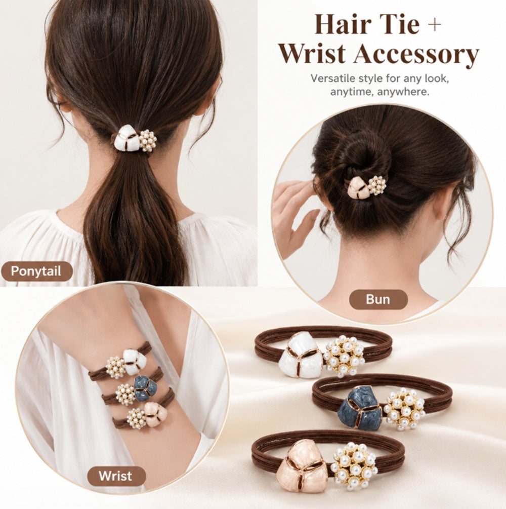3-Pack Non-Slip Elastic Hair Ties for Women & Girls | TIKA