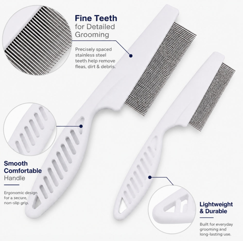 2-Pack Stainless Steel Pet Detangling Combs | TIKA